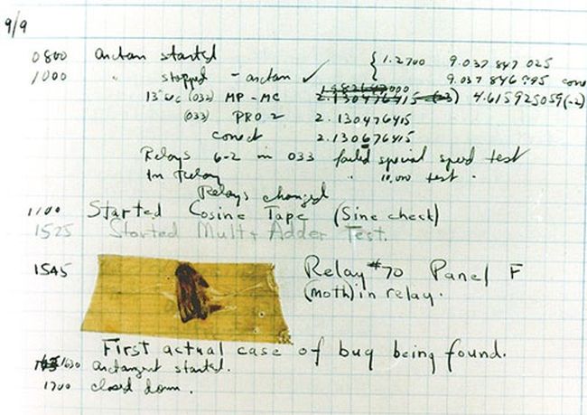 1st actual computer bug